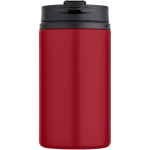 Copo térmico de aço inoxidável reciclado com tampa giratória 250ml cor vermelho segunda vista frontal
