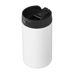 Copo térmico de aço inoxidável reciclado com tampa giratória 250ml cor branco
