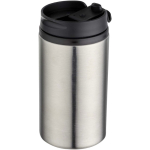 Copo térmico de aço inoxidável reciclado com tampa giratória 250ml cor prateado mate