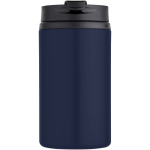 Copo térmico de aço inoxidável reciclado com tampa giratória 250ml cor azul-marinho segunda vista frontal