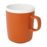 Caneca de cerâmica, acabamento exterior mate e interior branco 310ml cor cor-de-laranja