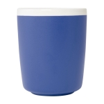 Caneca de cerâmica, acabamento exterior mate e interior branco 310ml cor azul real segunda vista frontal
