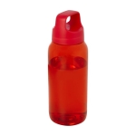 Garrafa de plástico reciclado para escritório com alça larga 500ml cor vermelho