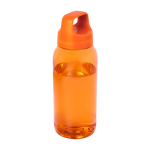 Garrafa de plástico reciclado para escritório com alça larga 500ml cor cor-de-laranja