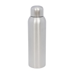 Garrafa grande de aço inoxidável reciclado com tampa de rosca 820ml cor prateado