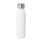 Garrafa de aço inoxidável reciclado à prova de gotas com alça 720ml cor branco