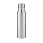 Garrafa de aço inoxidável reciclado à prova de gotas com alça 720ml cor prateado segunda vista frontal