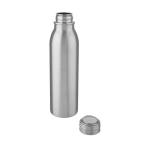 Garrafa de aço inoxidável reciclado à prova de gotas com alça 720ml cor prateado segunda vista
