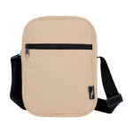 Saco tiracolo de poliéster reciclado repelente à água com bolsos segunda vista frontal