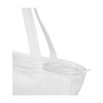 Saco XL de algodão reciclado com zíper e bolso 500 g/m2 cor branco vista detalhe 1