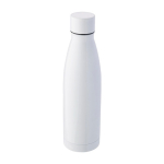 Garrafa de aço inoxidável com tampa de rosca a condizer 500 ml cor branco primeira vista
