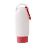 Creme solar FPS 30 com mosquetão e tampa correspondente 60ml cor vermelho primeira vista