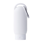 Creme solar FPS 30 com mosquetão e tampa correspondente 60ml cor branco primeira vista