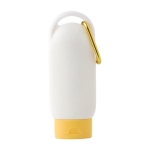 Creme solar FPS 30 com mosquetão e tampa correspondente 60ml cor amarelo primeira vista