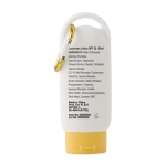 Creme solar FPS 30 com mosquetão e tampa correspondente 60ml cor amarelo terceira vista