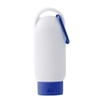 Creme solar FPS 30 com mosquetão e tampa correspondente 60ml cor azul ultramarino primeira vista