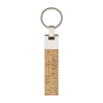 Elegante porta-chaves personalizado de cortiça com metal Cork cor castanho primeira vista