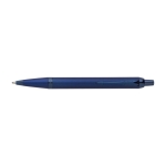 Caneta metálica monocromática com botão de clique tinta azul Parker cor azul primeira vista