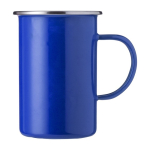 Caneca de metal esmaltada de design vintage e 550ml Big Metal cor azul primeira vista