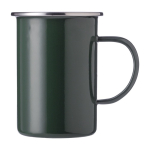 Caneca de metal esmaltada de design vintage e 550ml Big Metal cor verde primeira vista