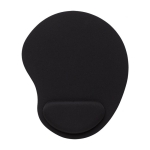 Tapete de rato de espuma com suporte para o pulso cor preto primeira vista