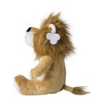 Leão de peluche com etiqueta personalizável e olhos bordados cor bege segunda vista