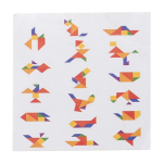Quebra-cabeças tangram de madeira colorida para oferecer Shape cor castanho quinta vista