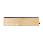 Altifalantes sem fios 5.0 de bambu carregado com energia solar Bamboo cor castanho terceira vista