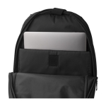 Mochila de poliéster repelente à água com bolso antifurto cor preto sétima vista