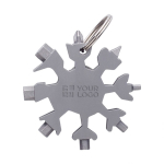 Ferramenta multifunções em forma de floco de neve Snowflake cor prateado vista principal
