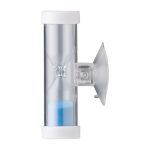 Ampulheta promocional com ventosa de 2 minutos WaterSave cor azul-claro segunda vista