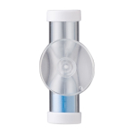 Ampulheta promocional com ventosa de 2 minutos WaterSave cor azul-claro quarta vista