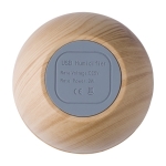 Humidificador de ABS com aparência de madeira e luzes LED coloridas cor castanho segunda vista