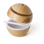Humidificador de ABS com aparência de madeira e luzes LED coloridas cor castanho terceira vista