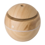 Humidificador de ABS com aparência de madeira e luzes LED coloridas cor castanho quarta vista