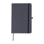 Caderno de pele reciclada, suporte para canetas A5, folhas de linhas cor preto primeira vista