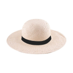 Chapéu de papel de aba larga para melhor cobertura e proteção cor natural quinta vista