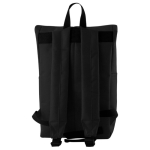 Mochila roll-top de poliéster com fecho vertical na frente terceira vista