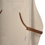 Avental de algodão reciclado e RPET com bolso superior 300 g/m2 cor natural terceira vista 