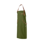 Avental de algodão reciclado e RPET com bolso superior 300 g/m2 cor verde militar