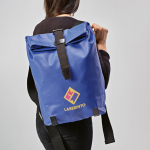 Mochila impermeável em algodão reciclado para portátil de 17'' 23L cor azul