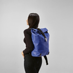 Mochila impermeável em algodão reciclado para portátil de 17'' 23L cor azul