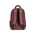 Mochila de nylon reciclado com zíperes impermeáveis 22L 15,6” cor bordeaux vista traseira 