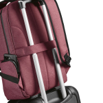 Mochila de nylon reciclado com zíperes impermeáveis 22L 15,6” cor bordeaux vista de detalhe 