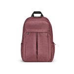 Mochila de nylon reciclado com zíperes impermeáveis 22L 15,6” cor bordeaux vista frontal 