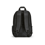 Mochila de nylon reciclado com zíperes impermeáveis 22L 15,6” cor preto vista traseira 