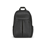 Mochila de nylon reciclado com zíperes impermeáveis 22L 15,6” cor preto vista frontal 