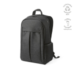 Mochila de nylon reciclado com zíperes impermeáveis 22L 15,6” cor preto