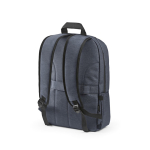 Mochila de nylon reciclado com zíperes impermeáveis 22L 15,6” cor azul segunda vista