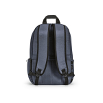 Mochila de nylon reciclado com zíperes impermeáveis 22L 15,6” cor azul vista traseira 